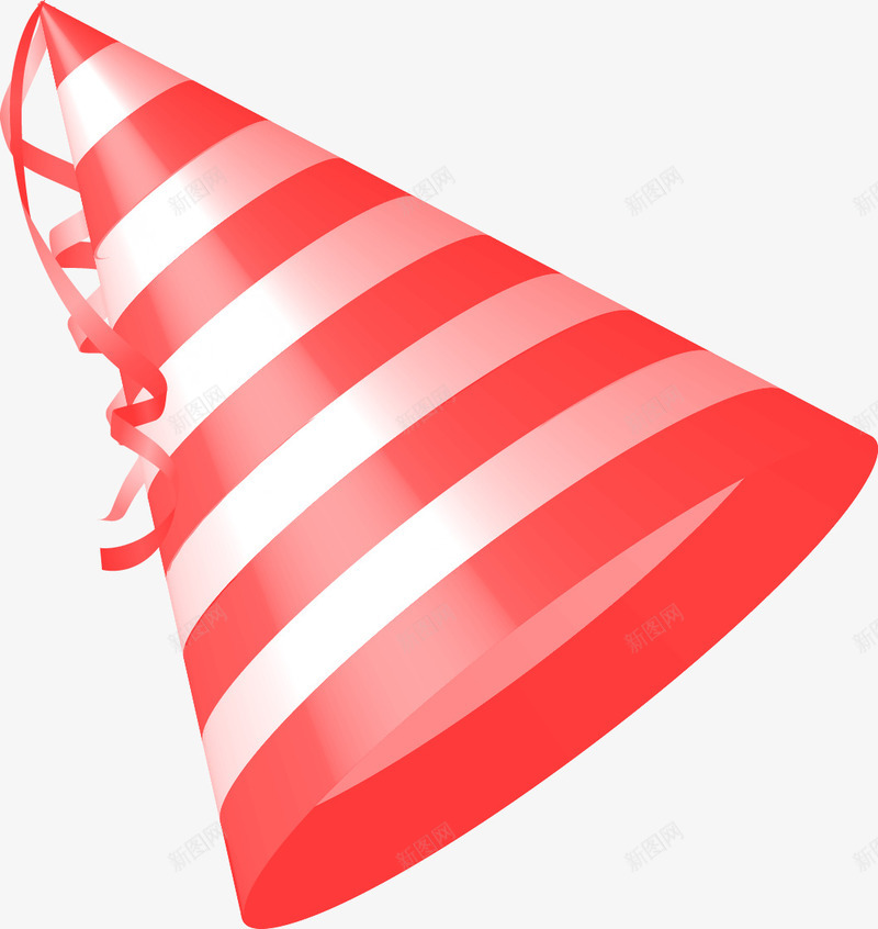 红色条纹锥形帽子卡通png免抠素材_88icon https://88icon.com 卡通 帽子 条纹 红色 锥形