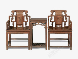 中国传统风黄酸枝椅子三件套素材