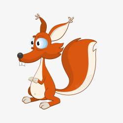 卡通小狐狸动物矢量图素材