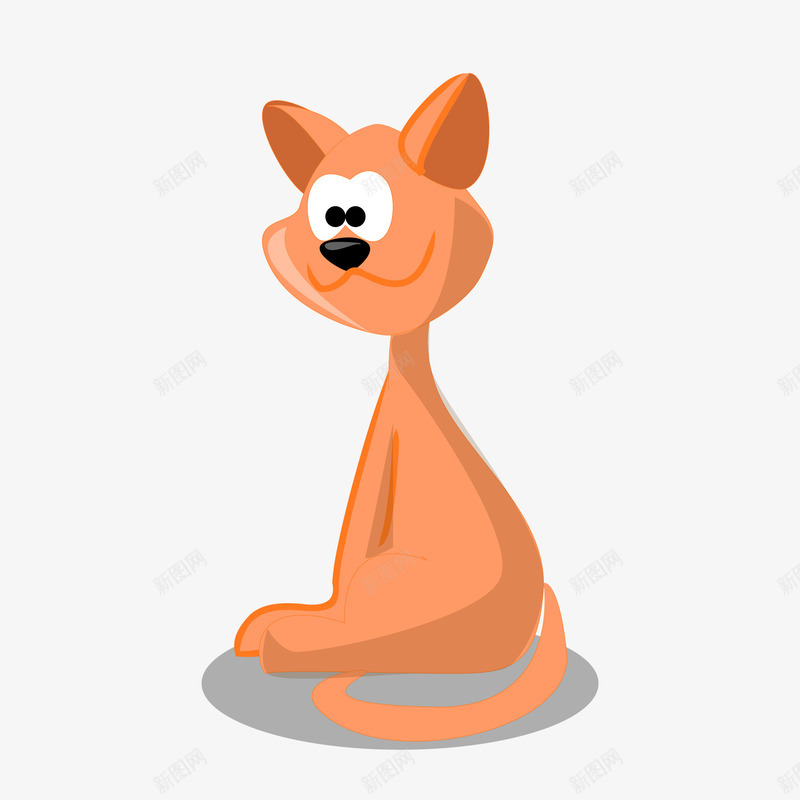 卡通橙色的小猫矢量图ai免抠素材_88icon https://88icon.com 动物设计 卡通 小猫 橙色 猫咪设计 矢量图