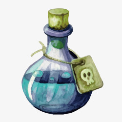 魔法瓶彩绘漂流瓶魔法瓶矢量图高清图片