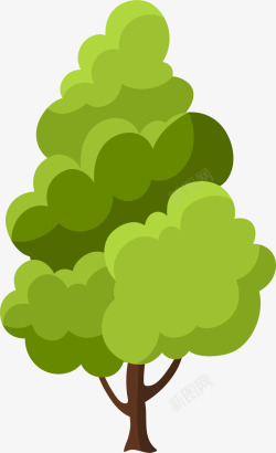 绿色小树装饰图案素材