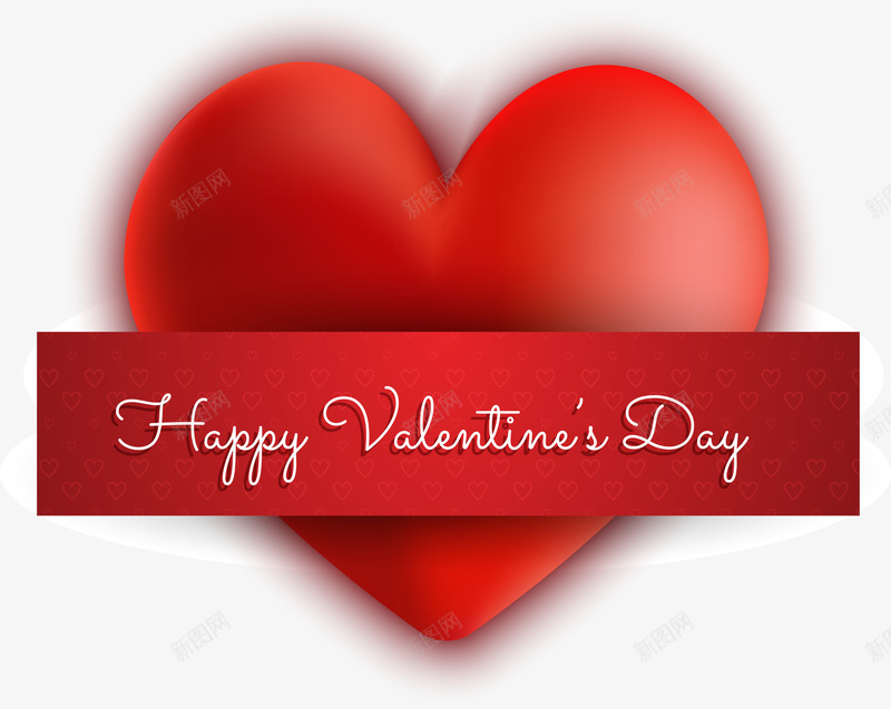 情人节红色桃心标题png免抠素材_88icon https://88icon.com 情人节 标题 栏目 桃心 红色