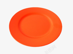 橙色一次性餐盘素材