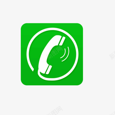 彩绘绿色背景绿色白色电话图标图标