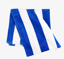 毛巾纹理蓝白色条纹没折好的毛巾清洁用品高清图片