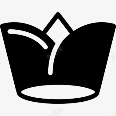 皇冠变剪影与白色的细节图标图标