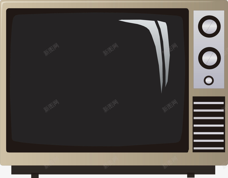 老旧电视矢量图ai免抠素材_88icon https://88icon.com 家用电器 家电 家电商场 家电销售 生活用品 电视 矢量家电 老旧 矢量图