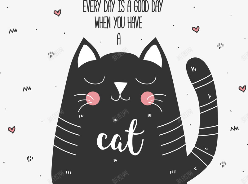 可爱猫咪png免抠素材_88icon https://88icon.com 创意 可爱 尾巴 彩绘 特色 猫咪 耳朵