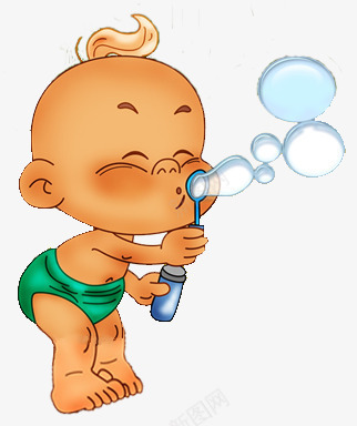 卡通绘画吹泡泡的婴儿png免抠素材_88icon https://88icon.com 卡通 婴儿 泡泡 绘画