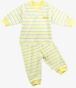 横条纹长袖纯棉婴儿内衣套装素材