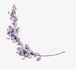 紫色清新花藤装饰图案素材