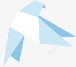 折纸飞舞的白鸽矢量图素材