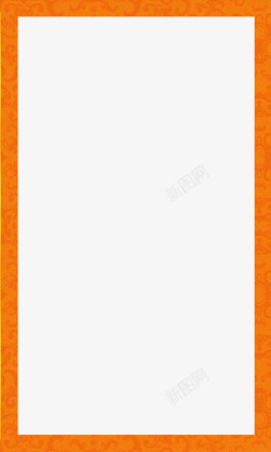 中国传统节日橙色边框素材