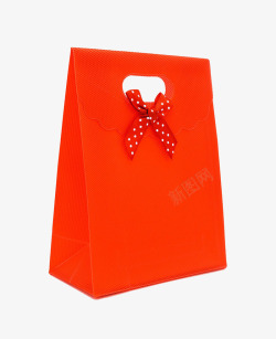 橙色蝴蝶结包装盒素材