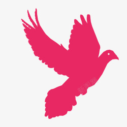粉色动物和平鸽飞翔放飞素材