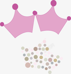 粉紫卡通皇冠图案素材
