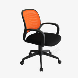 橙黑橙色电脑椅高清图片
