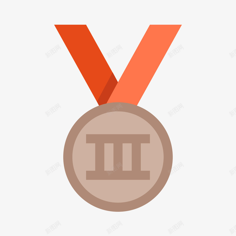 铜牌奖牌png免抠素材_88icon https://88icon.com 奖牌 扁平化 素材 铜牌