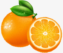 橙色清新橘子素材