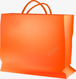 橙色纸袋宣传海报素材