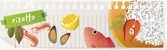 创意食品横幅广告矢量图ai免抠素材_88icon https://88icon.com 创意 柠檬 横幅 虾 食材 食物 餐盘 鱼 矢量图