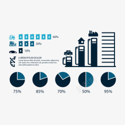 石油百分比信息图素材