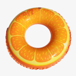 橙色橙子水果游泳圈素材
