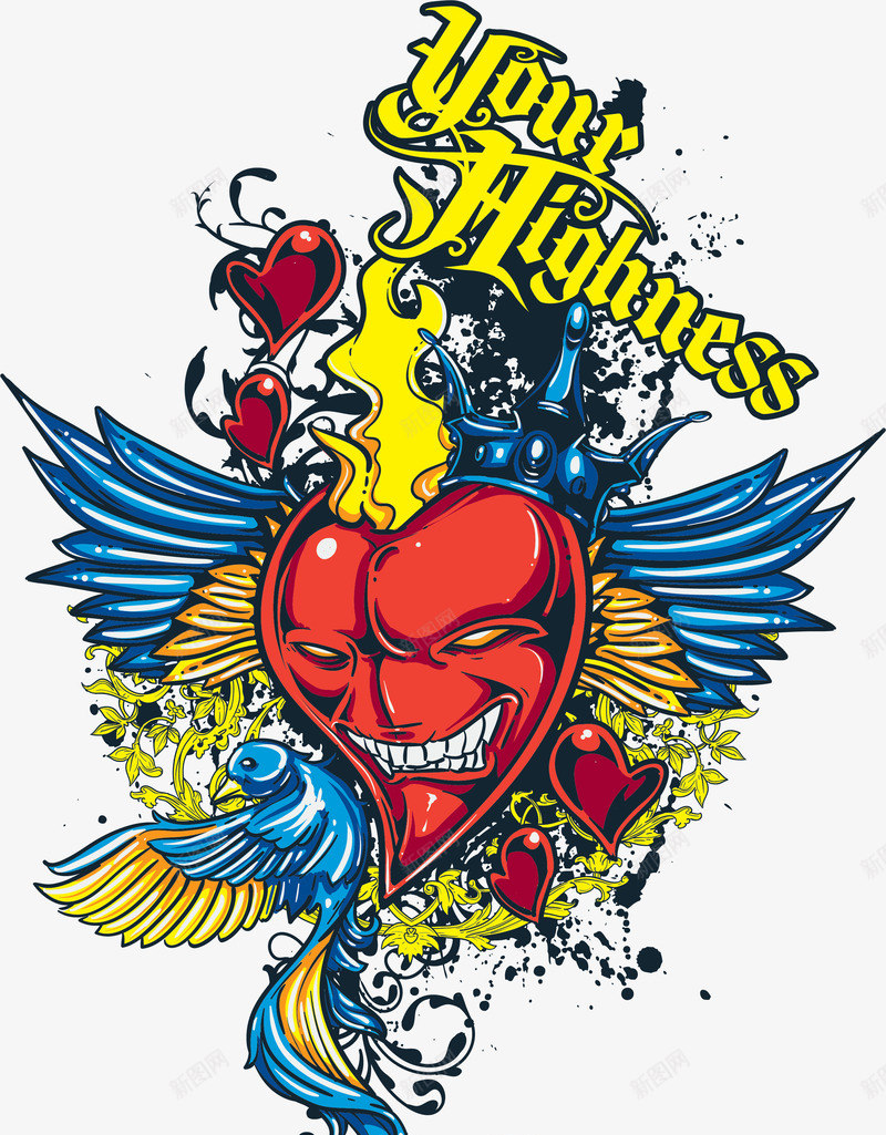 红心花纹印花图案psd免抠素材_88icon https://88icon.com T恤印花 T恤印花图案 印花图案 服装印花 红心 红心花纹