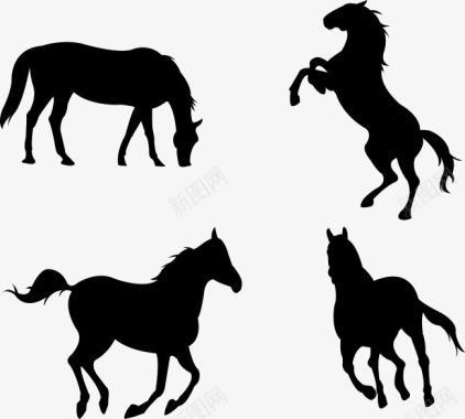 摇马各种形态的马图标图标