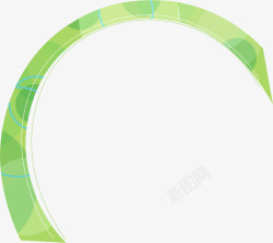 绿色圆形边框矢量图素材