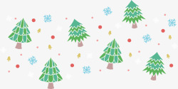 绿色圣诞树花纹矢量图素材