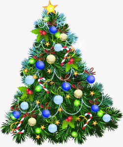 绿色节日圣诞树木装饰电商素材