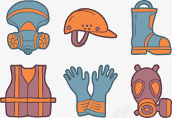 防护面具防护用品救生衣高清图片