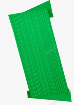 绿色折叠的横幅标题素材
