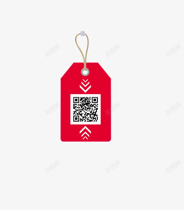 红色标签png免抠素材_88icon https://88icon.com 促销标签 带绳吊牌 微信标签 挂牌 红色