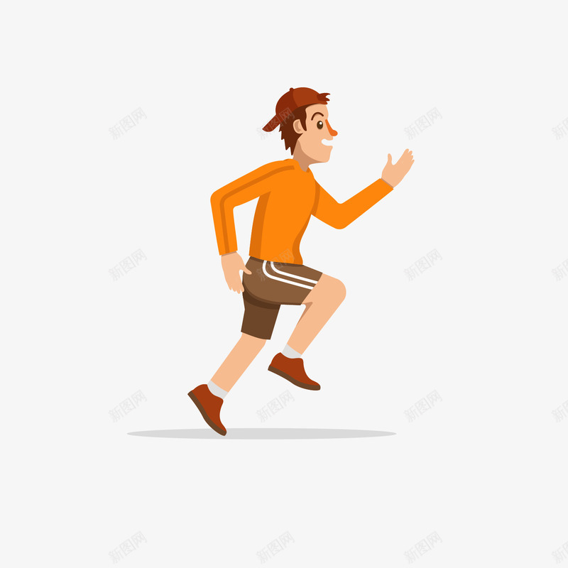 橙色奔跑的卡通运动男性矢量图ai免抠素材_88icon https://88icon.com 卡通 卡通男性 奔跑 橙色 男性 运动男性 矢量图