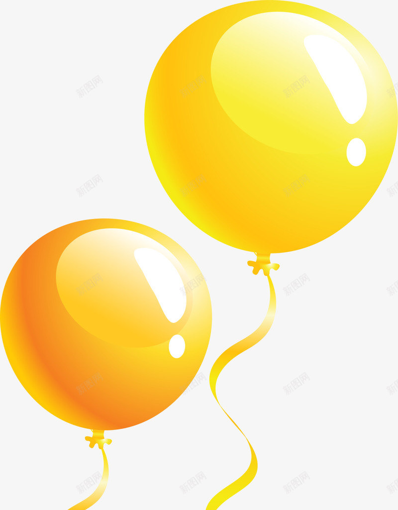 儿童节美丽橙色气球png免抠素材_88icon https://88icon.com 两个气球 儿童节 升空 橙色气球 漂浮 美丽气球