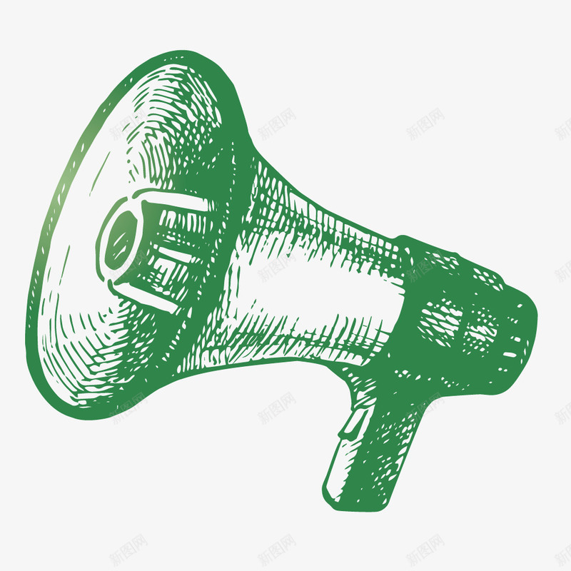 手绘扩音器喇叭png免抠素材_88icon https://88icon.com 矢量喇叭 矢量彩绘喇叭 矢量手绘扩音器 矢量扩音器