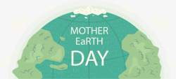 地球日横幅卡通绿色地球横幅矢量图高清图片