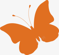 橙色动物平面橙色蝴蝶高清图片