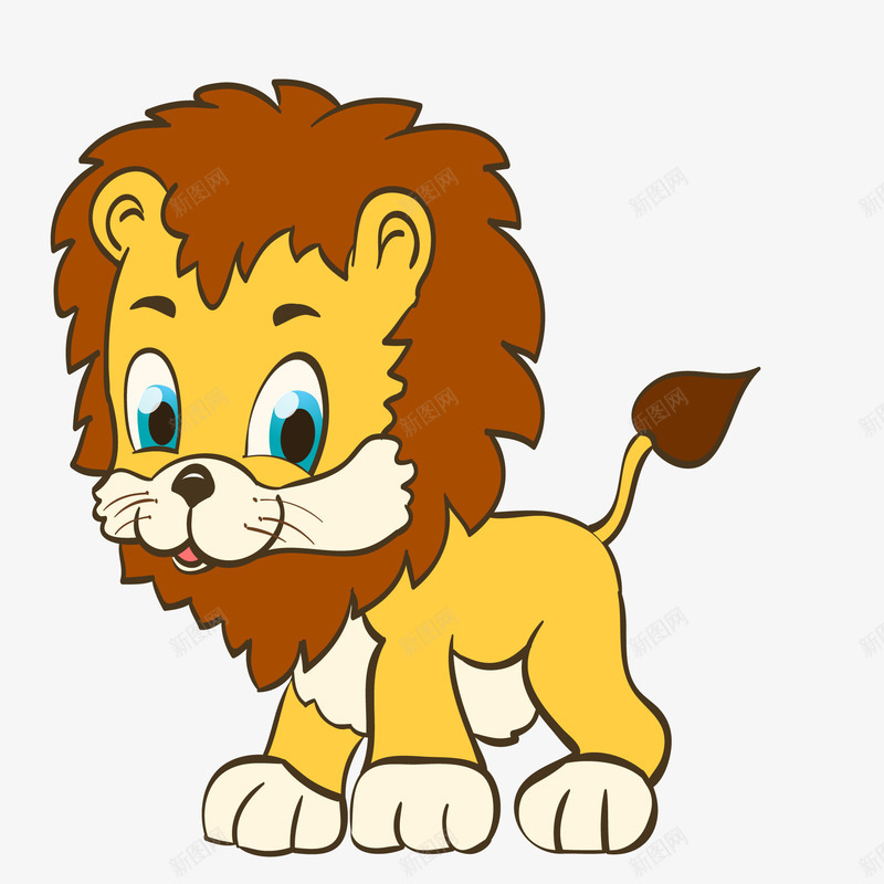 卡通手绘狮子动物矢量图ai免抠素材_88icon https://88icon.com 动物园 动物设计 彩绘 手绘 森林 狮子 矢量图