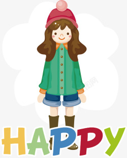 可爱卡通儿童矢量图素材