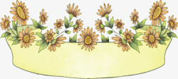 黄色花朵春天横幅素材