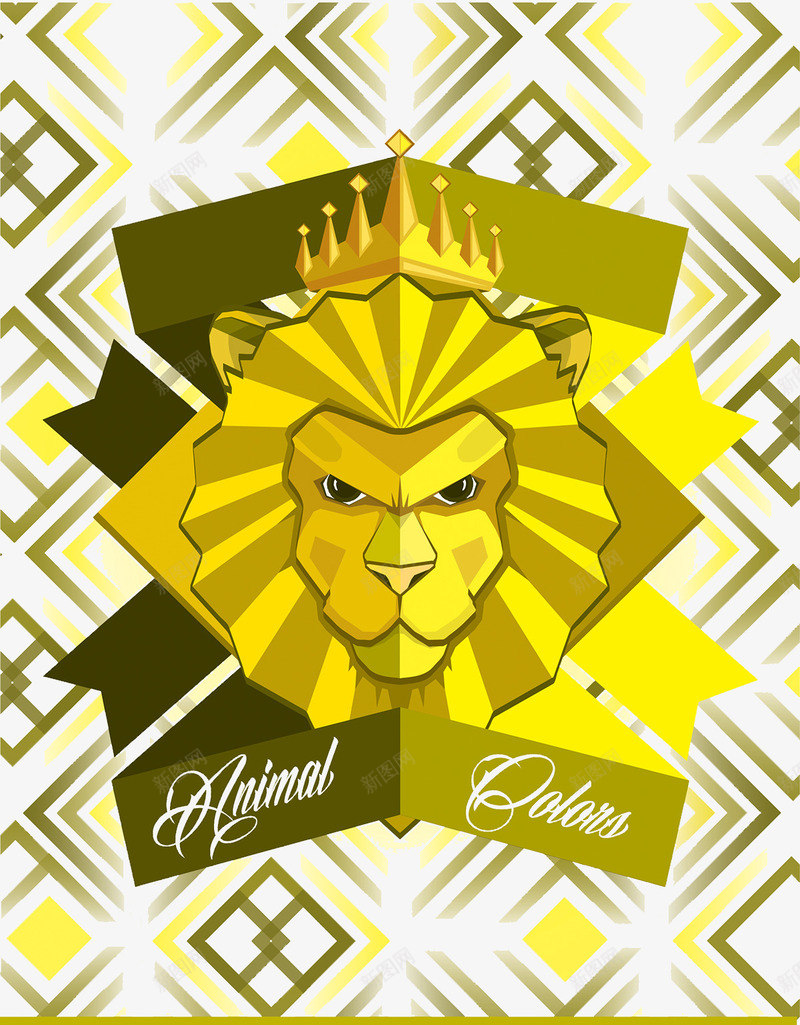 金色的狮子图案png免抠素材_88icon https://88icon.com 戴皇冠的狮子 狮子标志 金色的狮子
