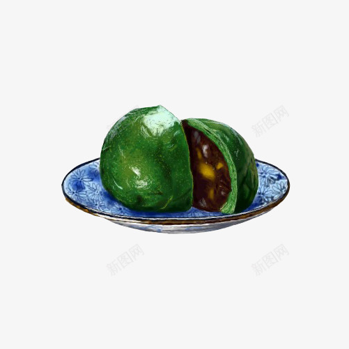 草稞团手绘画片png免抠素材_88icon https://88icon.com 团子 小吃 手绘食品 绿色 青稞