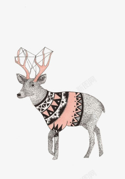 麋鹿动物装饰画素材