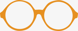 橙色镜框免抠橙色眼镜镜框矢量图高清图片