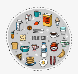 22款彩绘早餐素材