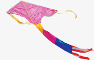 粉色卡通飞翔风筝自由素材